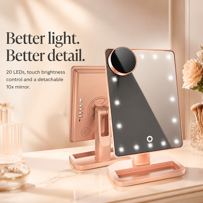 LumaVanity LED makeup mirror hero