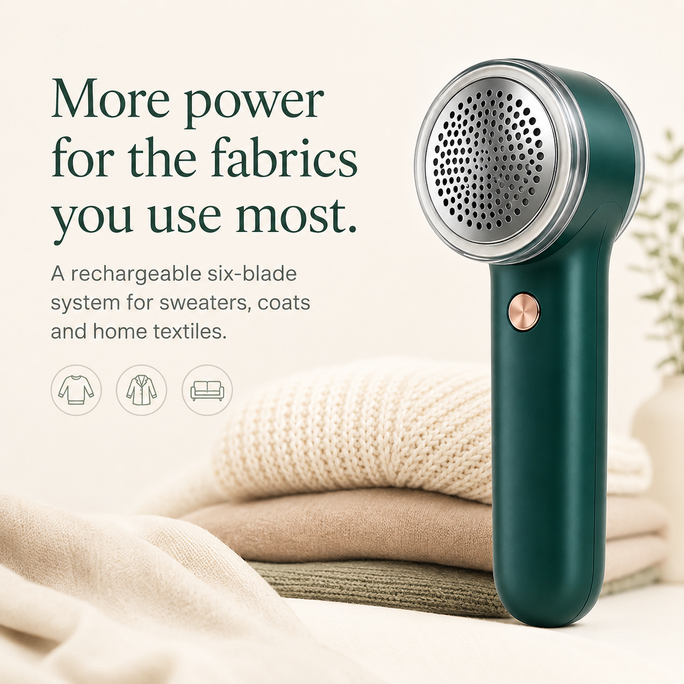 FabricFresh Pro rechargeable lint shaver hero