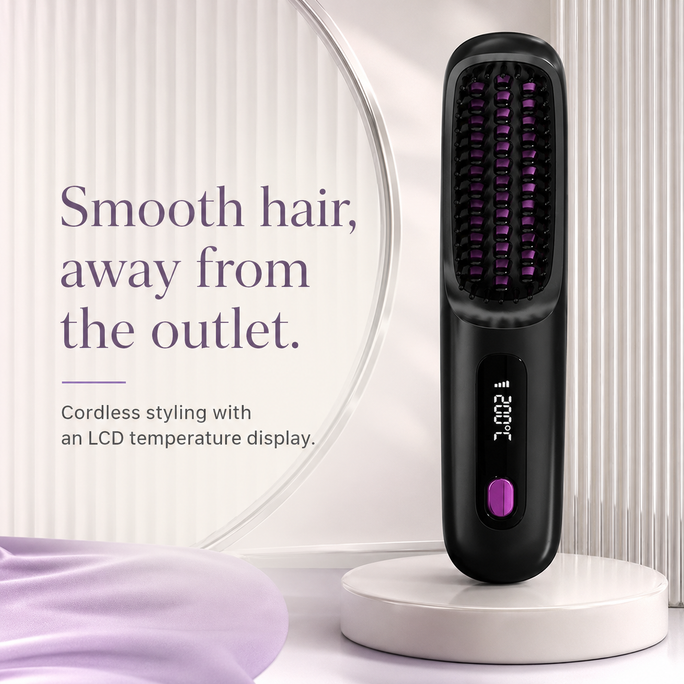 GlideCord cordless straightening brush hero