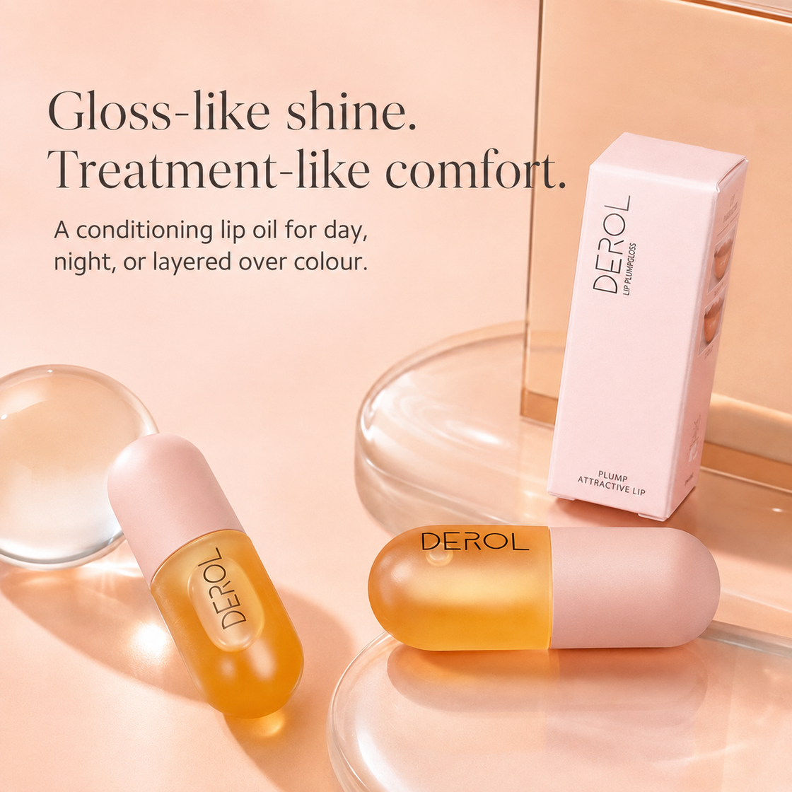 PlumpGloss day and night conditioning lip oil premium product overview