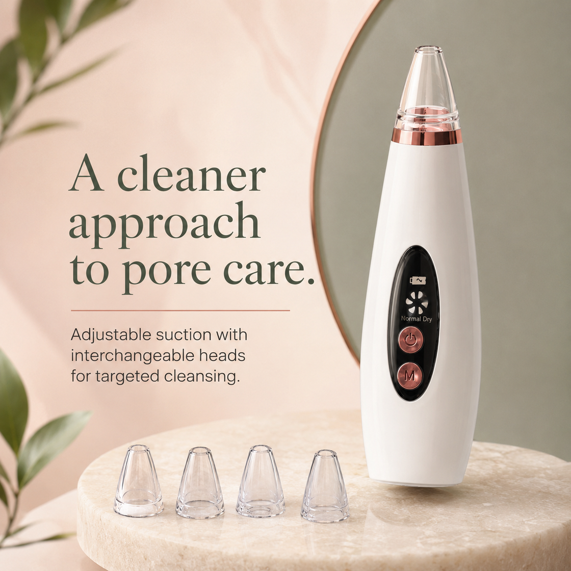 PoreLift rechargeable pore vacuum with four interchangeable probe heads