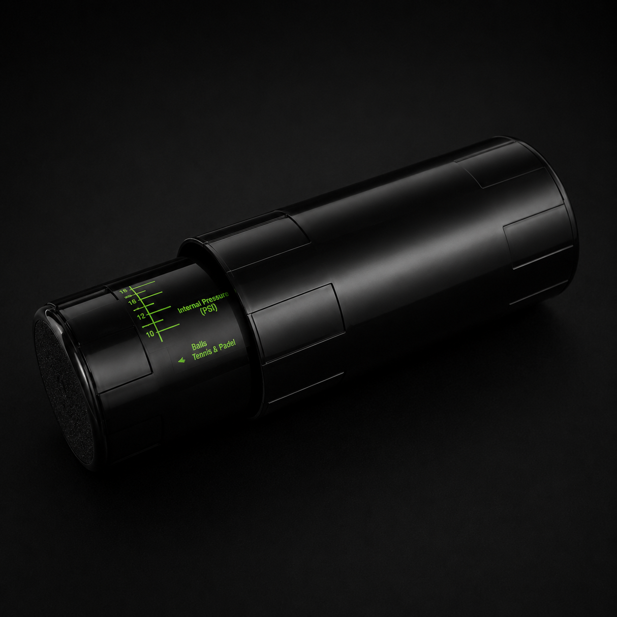 Presura Pressure Vault black ball storage and repair tank on a black background