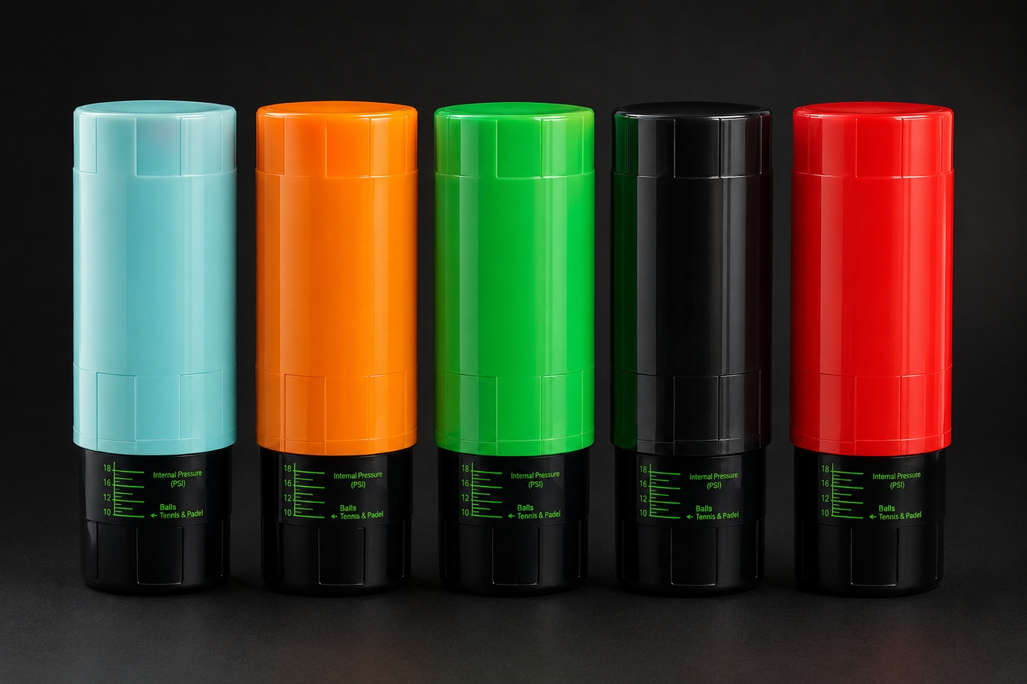 Presura Pressure Vault ball storage and repair tanks in five colors