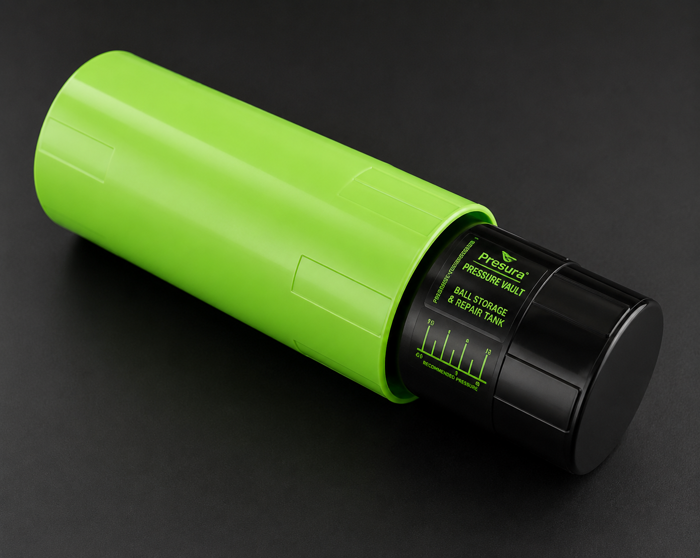 Presura Pressure Vault green ball storage and repair tank